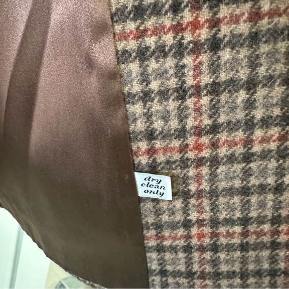 Vintage Pendleton men’s wool overcoat houndstooth plaid size 40 - Picture 6 of 17